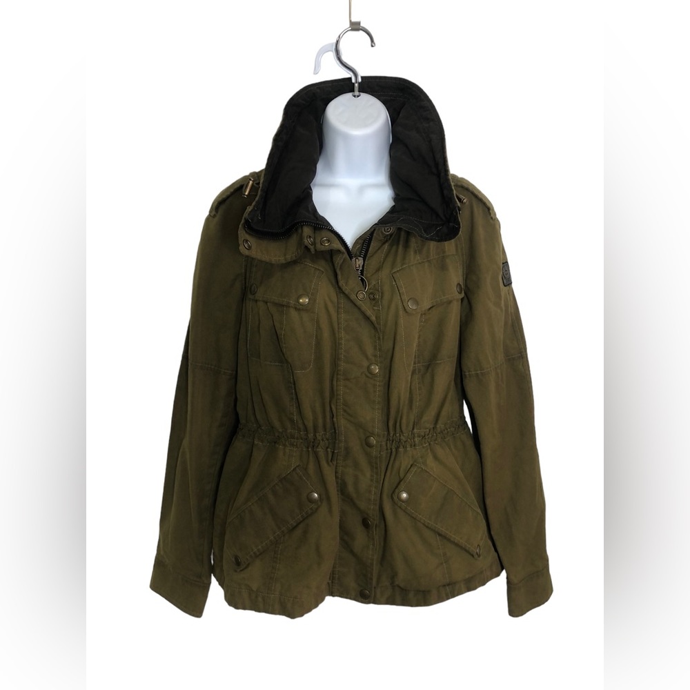 BELSTAFF SANDOWN LADIES JACKET Military Green Size 44 Italian Sz Medium NWOT - Picture 7 of 16